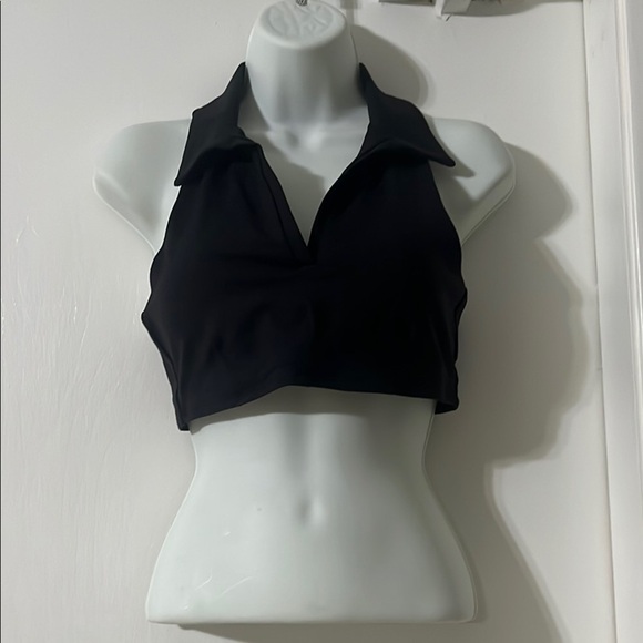ALO Yoga Tops - Alo Black Collared Women's Top